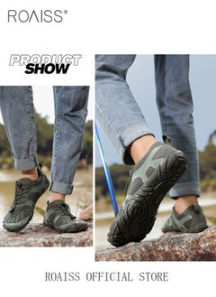 roaiss Men Multi Functional Hiking Shoes Rubber Outsole for Slip Resistance and Durability Men Five Toe Outdoor Sports Shoes Ideal for Hiking Cross Country and Rock Climbing  - Image 3