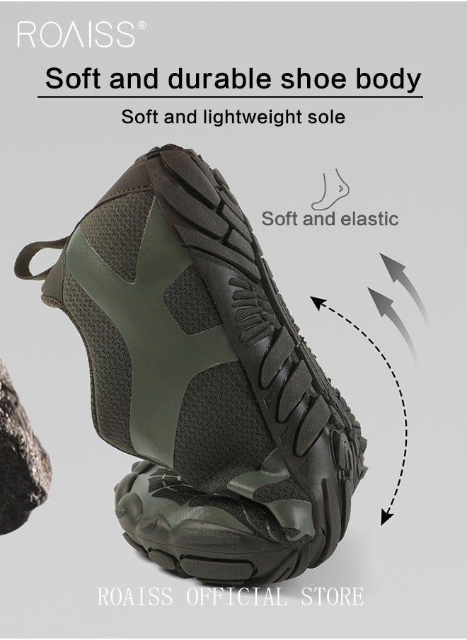 roaiss - Men Multi Functional Hiking Shoes Rubber Outsole for Slip Resistance and Durability Men Five Toe Outdoor Sports Shoes Ideal for Hiking Cross Country and Rock Climbing - Image 1