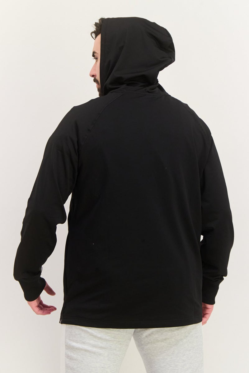 Gaiam Men Slim Fit Long Sleeves Training Hoodies, Black - Image 3