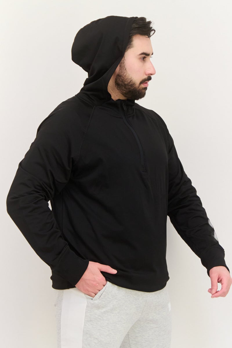 Gaiam Men Slim Fit Long Sleeves Training Hoodies, Black - Image 2