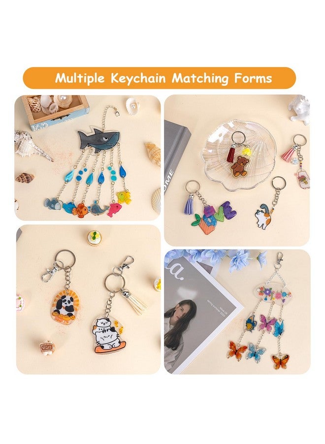 Csyidio 251 PCS Shrink Dink Keychain Kit Includes 20 Sheets Shrink Plastic Sheets, Hole Punch, Tassels, Lobster Clasps, Keychain Clip, Jump Rings, Key Ring, Great for DIY Mother's Day Crafts - Image 4