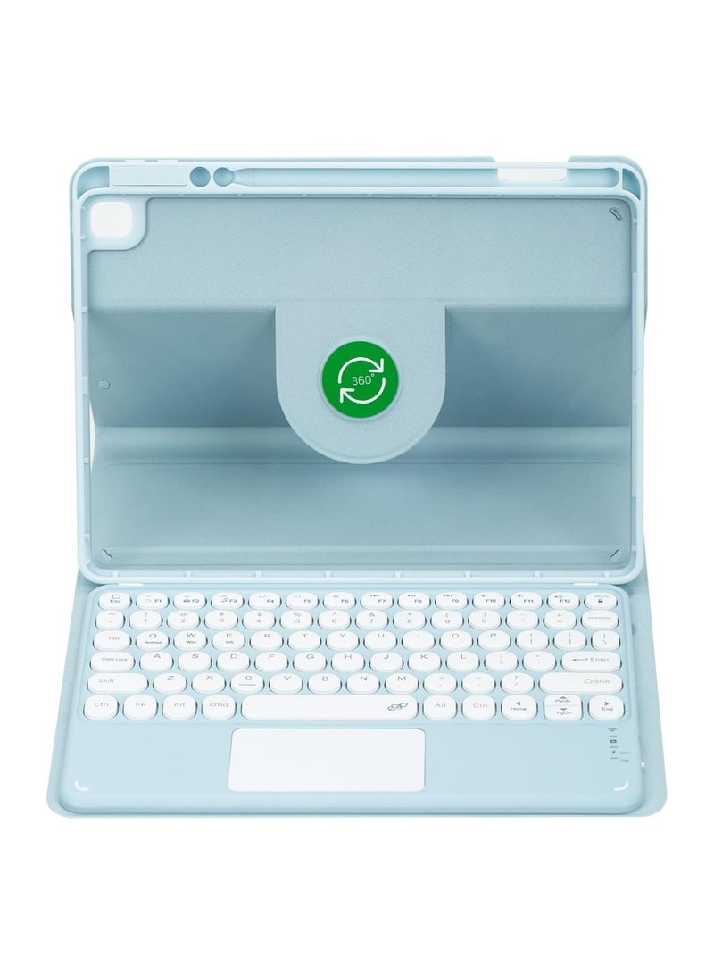 General Keyboard case for iPad (A16) 11th generation 11-inch 2025 (A3355, A3356), swivel stand case with pen holder Removable keyboard with magnetic cover  - Image 4