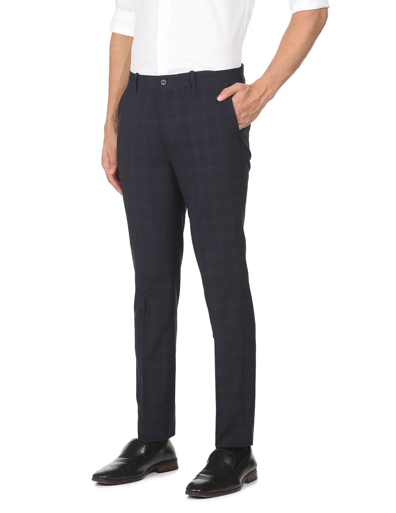 Arrow Navy ANADTR2327 NAVY Mens Trousers for Men | Best Price UAE