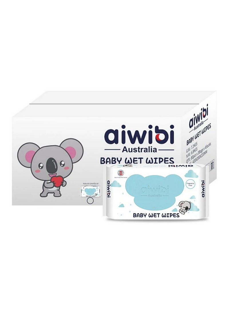 aiwibi مناديل مبللة للأطفال من أيويبي سوفت كير خالية من العطر - 960 منديل