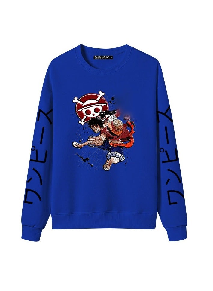 KUYING New One Piece Printed Casual Round Neck Hoodie  - Image 1