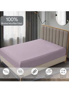 Donetella Bedding Fitted Sheet - Fits 90x190 Cm Bed For Single Bed 2 Pcs (1 Fitted Sheet and 1 Pillowcase) - 30 Cm Deep Pocket - Solid Bed Sheet  - Image 5
