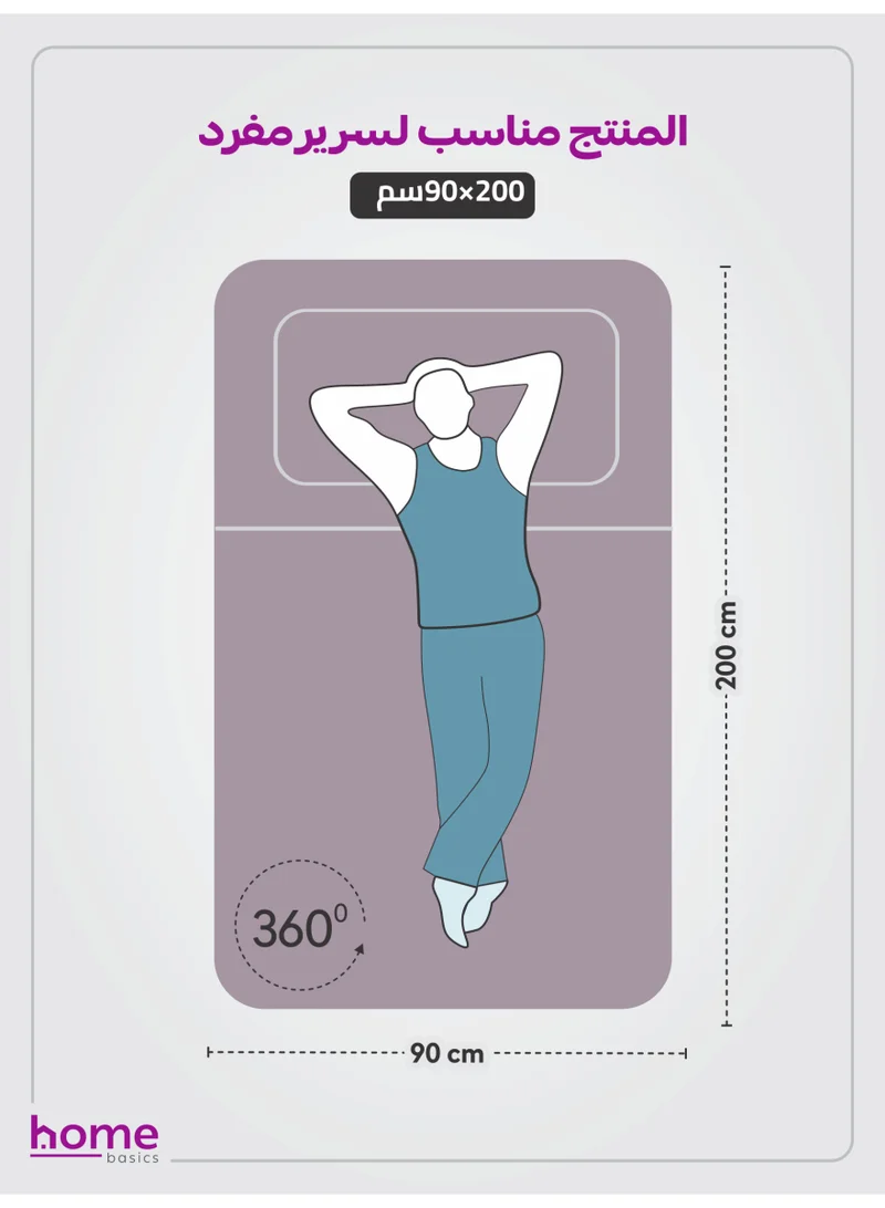 دوناتيلا الفراش المجهزة ورقة 2 قطعة حجم واحد الصلبة غطاء سرير مجموعة يناسب (90 * 200 سنتيمتر) مع سادات و 30 سنتيمتر اضافية عميق نحى ستوكات غطاء سرير ، أرجواني