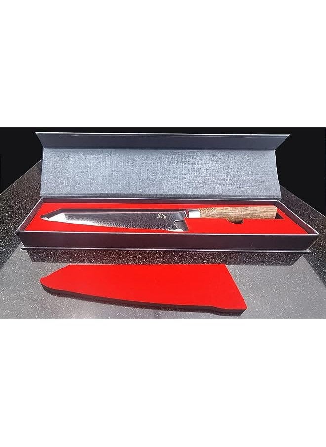 vesus Kirari, 9 - inch Chef Wooden Knife, Wooden Handle, Durable, Stylish, Modern, Classic, Functional Gorgeous Design, for any Occasion, Sharp & Unique  - Image 1