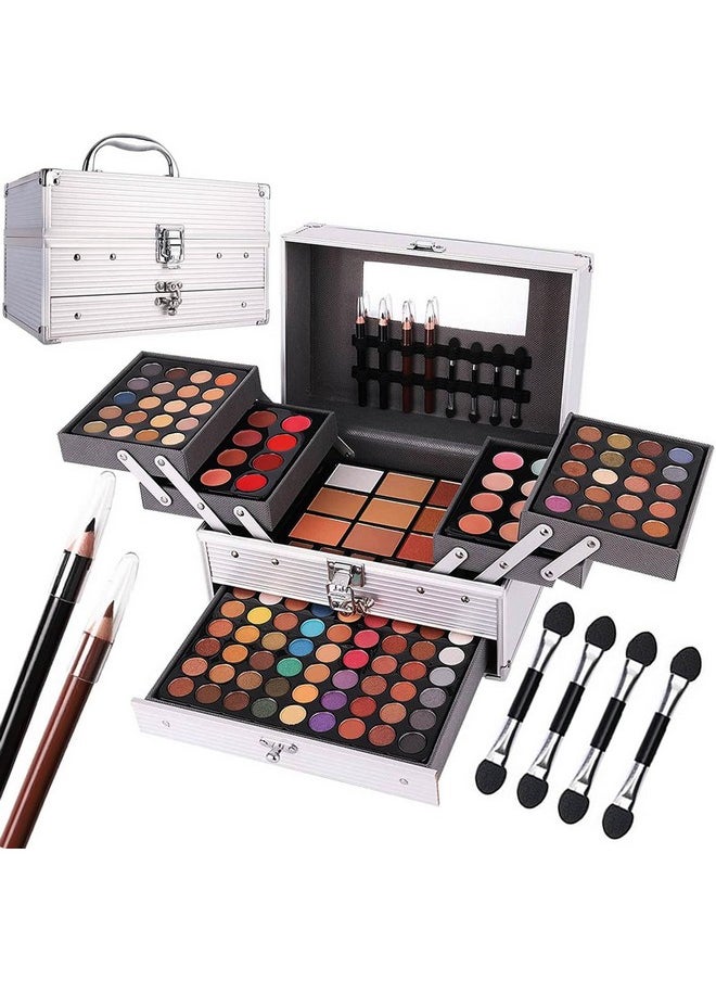 MISS ROSE M 132 Color All In One Makeup Kitprofessional Makeup Case Set For Teen Girls Multicolor Eyeshadow Palette(006N2Silver)  - Image 1