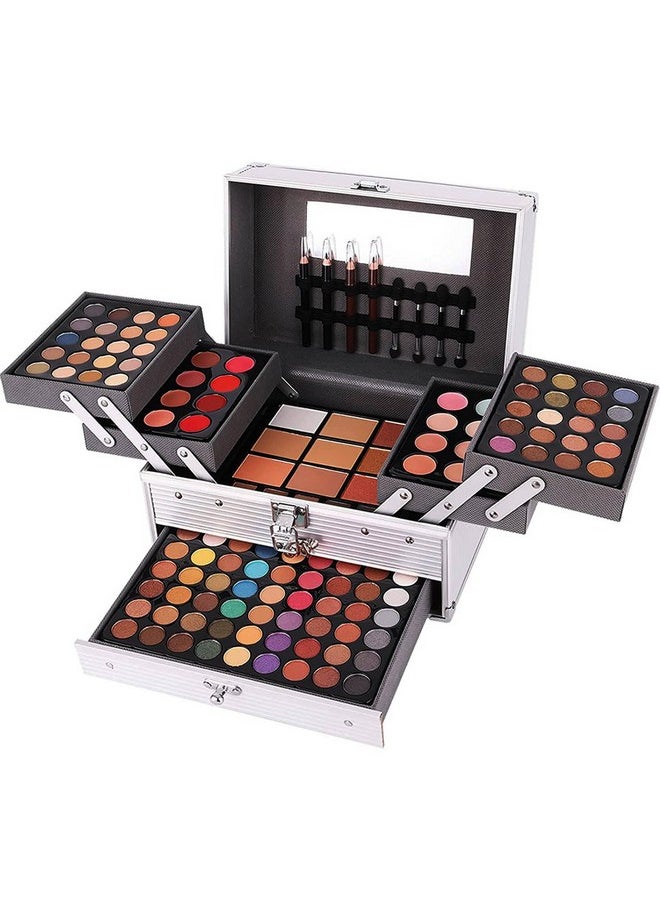MISS ROSE M 132 Color All In One Makeup Kitprofessional Makeup Case Set For Teen Girls Multicolor Eyeshadow Palette(006N2Silver)  - Image 3