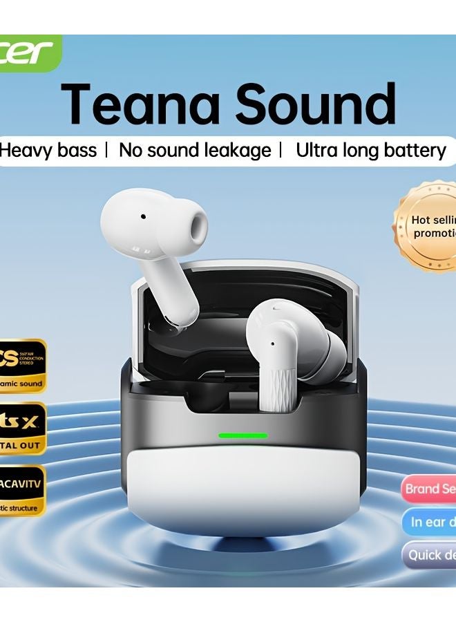 Navy Blue Acer Teana Wireless Earbuds Heavy Bass AI Noise Cancellation Long Battery - Image 2