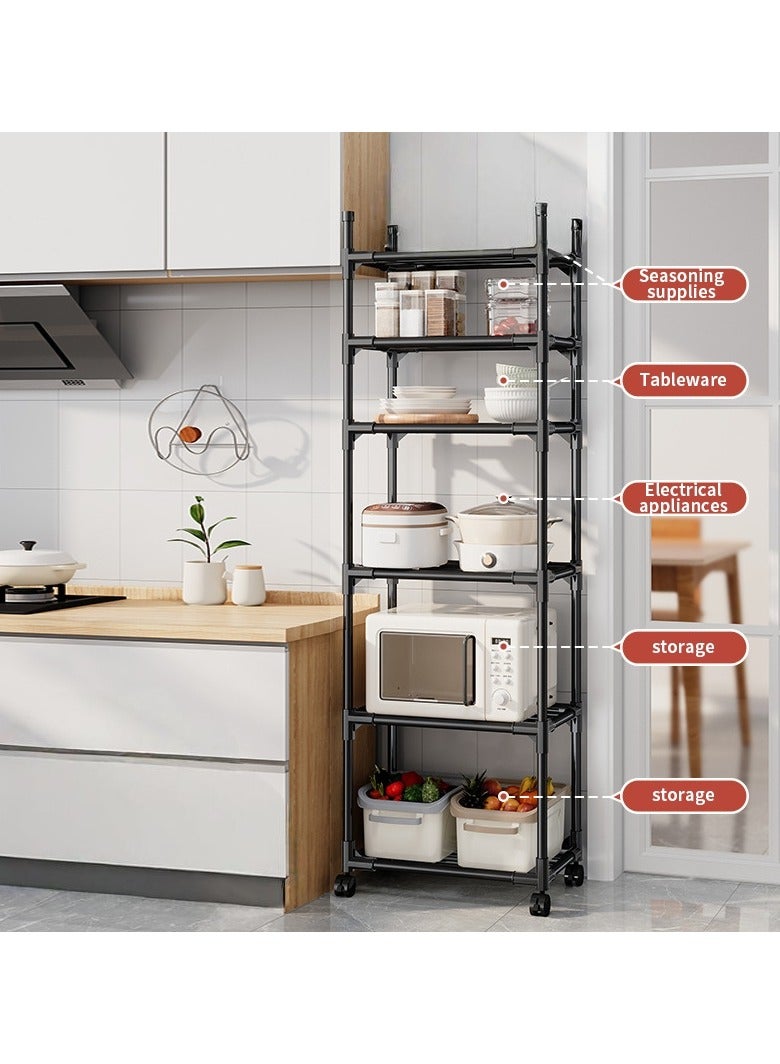 عام رف مطبخ مثبت على الأرض لتخزين الأغراض المنزلية (بدون عجلات) - Image 5