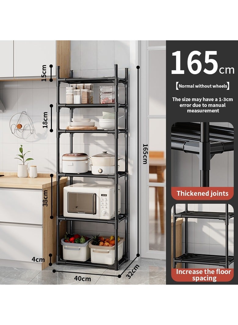 عام رف مطبخ مثبت على الأرض لتخزين الأغراض المنزلية (بدون عجلات) - Image 4
