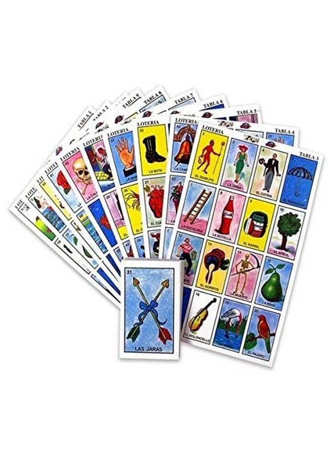 MX Loteria Mexican Bingo Set 10 Tablets - Fun & Educational - Image 1