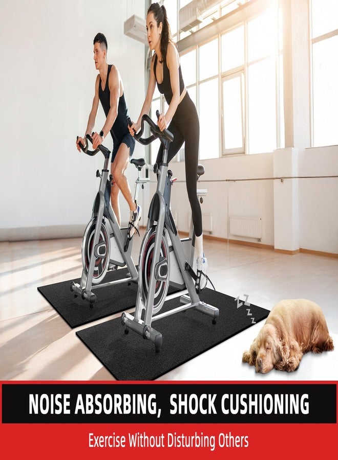 GymCope Exercise Equipment Mat 72"x36", 6mm Thick High-Density Treadmill Mat for Exercise Bike, Elliptical, Exercise Mat for Jump Rope, Workout, Yoga, Gym Flooring for Hardwood Floor Carpet Protection - Image 4