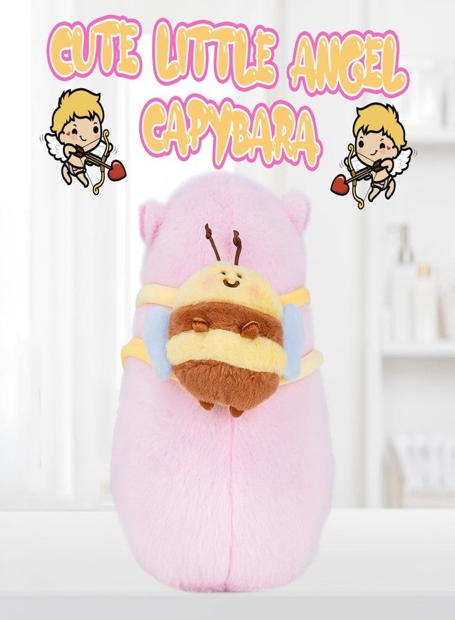 CHDBLOCK Capybara Plush Toy - 9 Inch Kawaii Capibara Stuffed Animal with Bee Backpack, Cute Pink Capybara Plushie Doll Pillow for Kids and Adults - Image 5