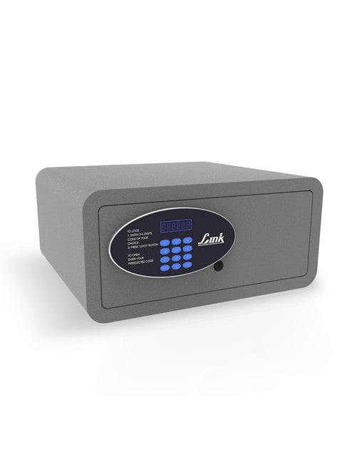Link Smart Citron Safe Locker for Home 28L Capacity Digital Lock PIN Access Emergency Super Password Motorized Mechanism Grey Free installation and 3 Year Domestic Warranty