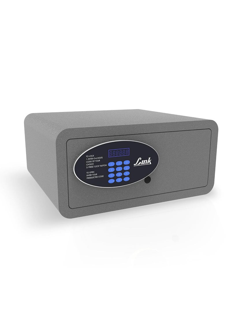 Link - Link Smart Citron Safe Locker for Home 28L Capacity Digital Lock PIN Access Emergency Super Password Motorized Mechanism Grey Free installation and 3 Year Domestic Warranty - Image 1