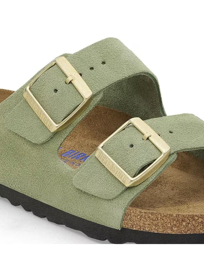 BIRKENSTOCK Arizona Soft Footbed Suede Leather - Green Tea  - Image 2