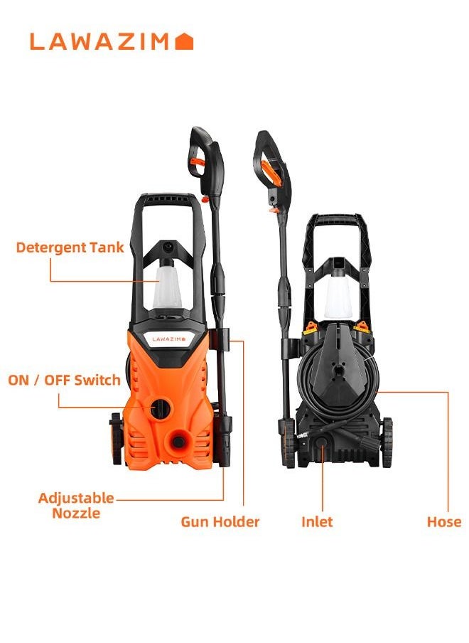 High Pressure Washer with Adjustable Nozzle 1600 W - 1670 PSI/ 115 bar