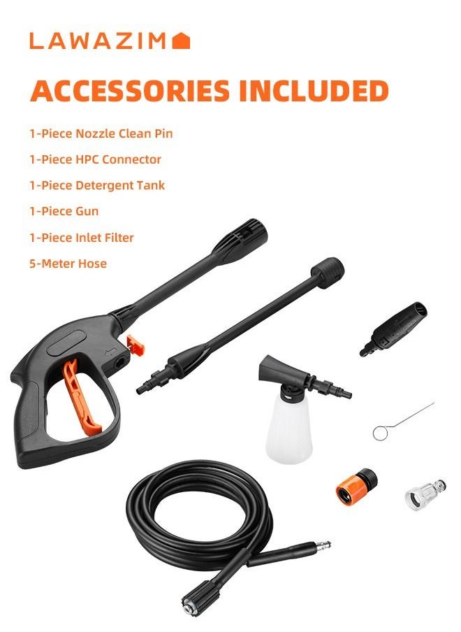High Pressure Washer with Adjustable Nozzle 1600 W - 1670 PSI/ 115 bar
