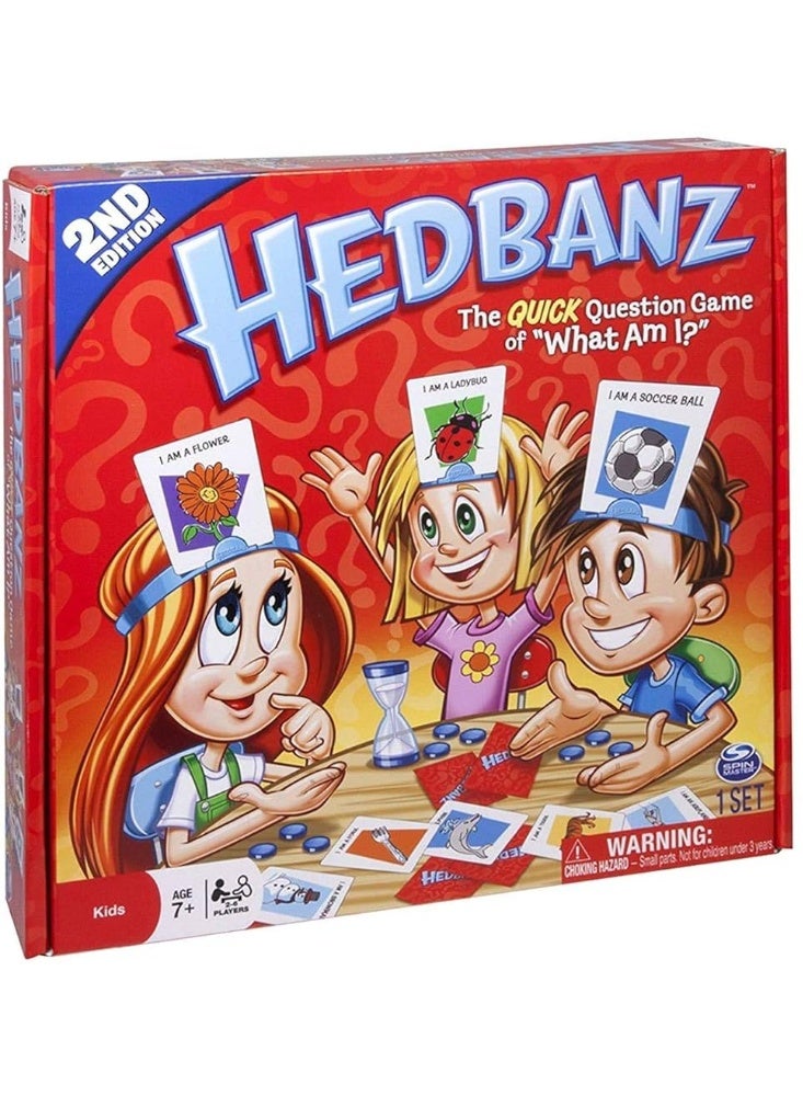 Spin Master Games Who Is It Game Hedbanz Children, Who Am I Game, Classic Game for Children, Card Games, Board Game for Children, Family Games, The Fast Guessing Game for Ages 6 and Above for 2-6 Players - Image 1