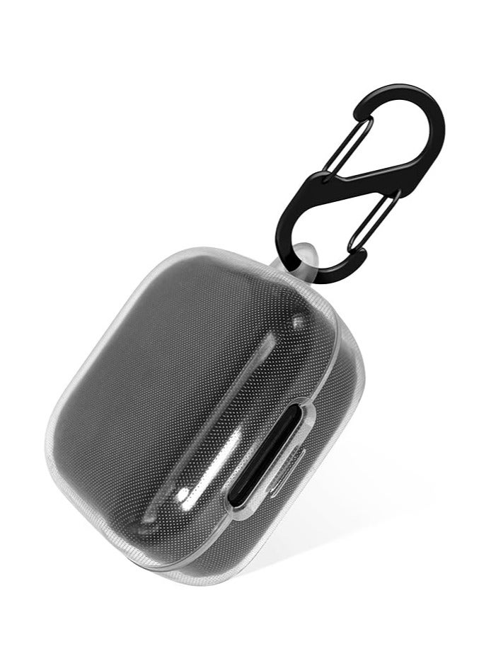Soft TPU Case for Anker Soundcore R50i NC, Protective Cover with Carabiner (Clear)  - Image 1