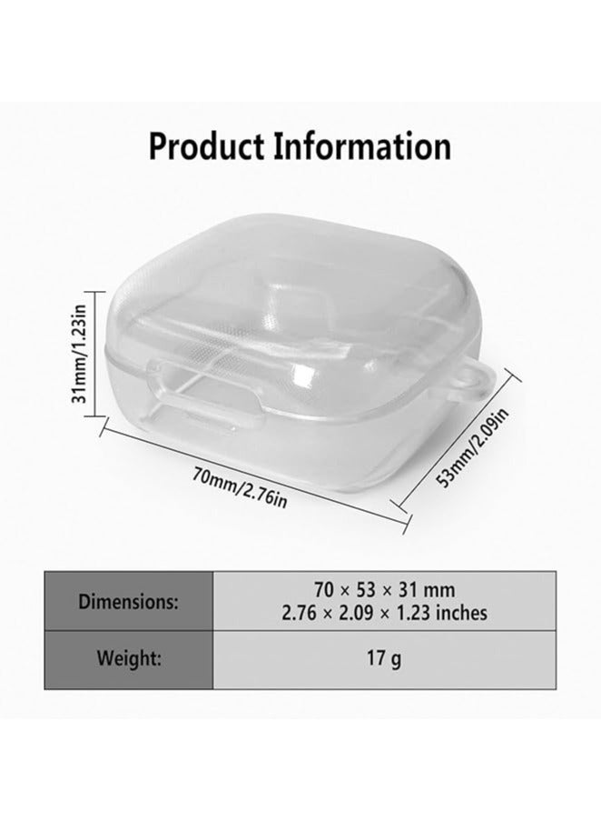 Soft TPU Case for Anker Soundcore R50i NC, Protective Cover with Carabiner (Clear)  - Image 3