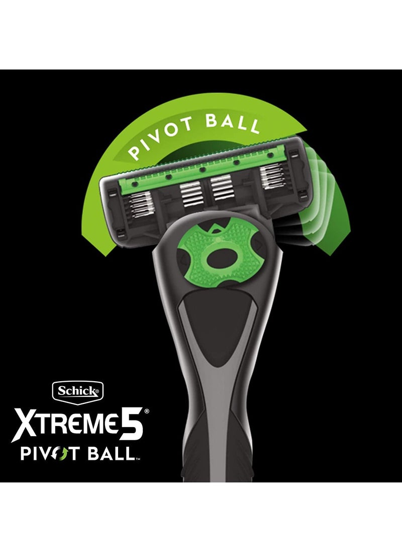 schick - Xtreme 5 Blade Pivot Ball Razor Refill for Men 4 Count - Image 1