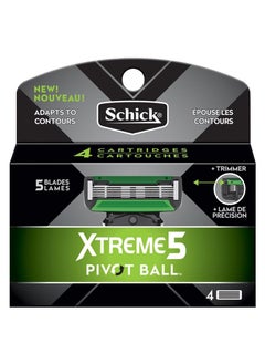 Xtreme 5 Blade Pivot Ball Razor Refill for Men 4 Count