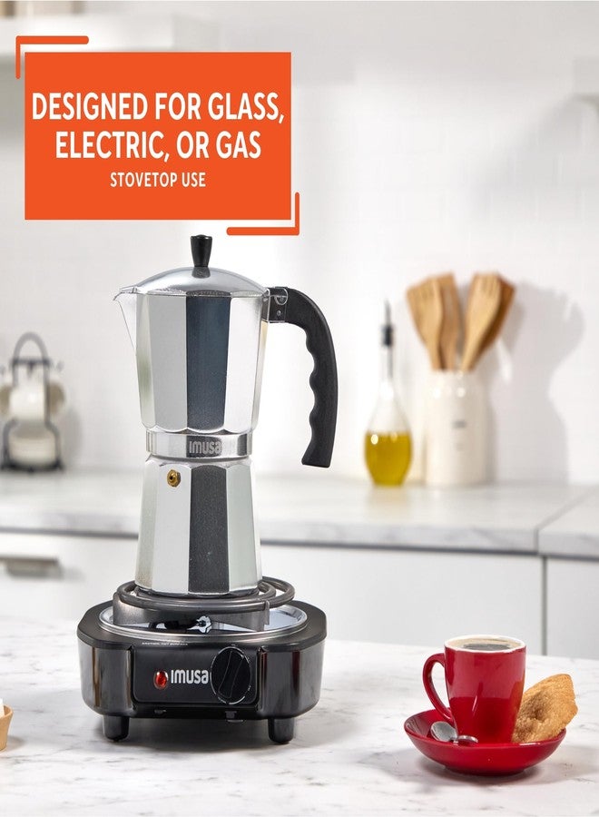 IMUSA 9 Cup Cast Aluminum Stovetop Coffeemaker, Moka Pot for Classic Cuban, Italian, and Espresso Style Coffee - Image 4