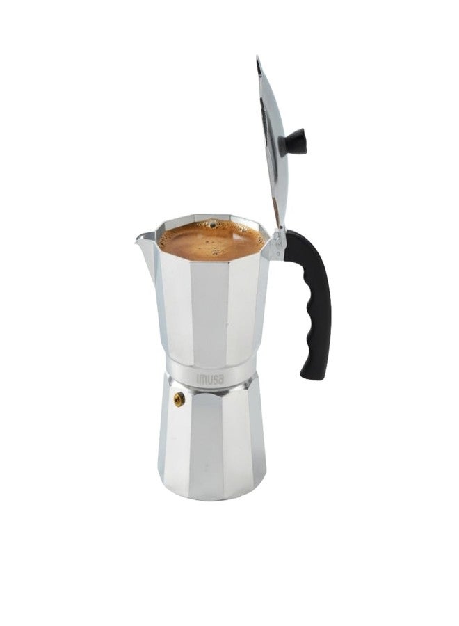 IMUSA 9 Cup Cast Aluminum Stovetop Coffeemaker, Moka Pot for Classic Cuban, Italian, and Espresso Style Coffee - Image 1