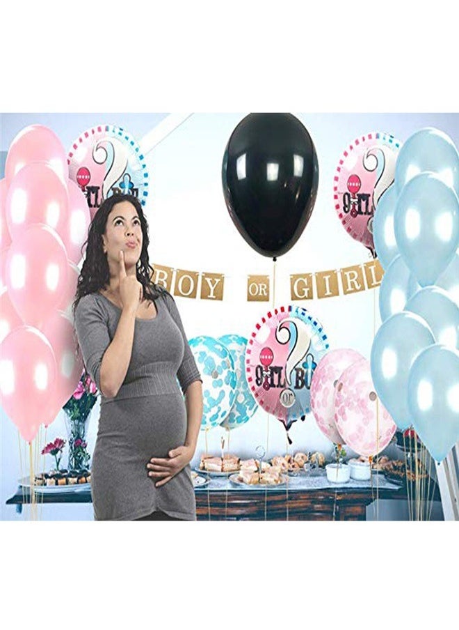 yongsheng Designs Portable Lightweight Compact Rich Designed Gender Reveal Party Set, Gender Reveal Party Supplies and Baby Shower Boy Reveal Ballon Confetti Balloons  - Image 3