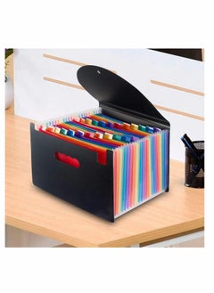 Y&D Expanding File Folder 24 Pockets, Multi-Color Accordion A4 Document Organizer with Expandable Wallet Stand, Works on Size and Letter Size, Large Capacity Multicolour  - Image 2