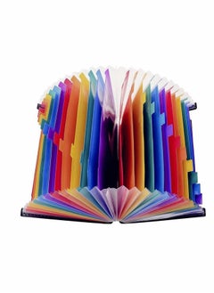 Y&D Expanding File Folder 24 Pockets, Multi-Color Accordion A4 Document Organizer with Expandable Wallet Stand, Works on Size and Letter Size, Large Capacity Multicolour  - Image 3