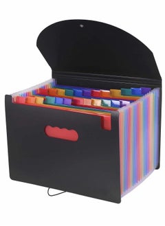 Y&D Expanding File Folder 24 Pockets, Multi-Color Accordion A4 Document Organizer with Expandable Wallet Stand, Works on Size and Letter Size, Large Capacity Multicolour  - Image 1