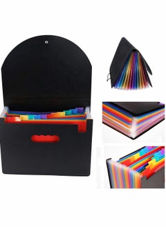 Y&D Expanding File Folder 24 Pockets, Multi-Color Accordion A4 Document Organizer with Expandable Wallet Stand, Works on Size and Letter Size, Large Capacity Multicolour  - Image 5