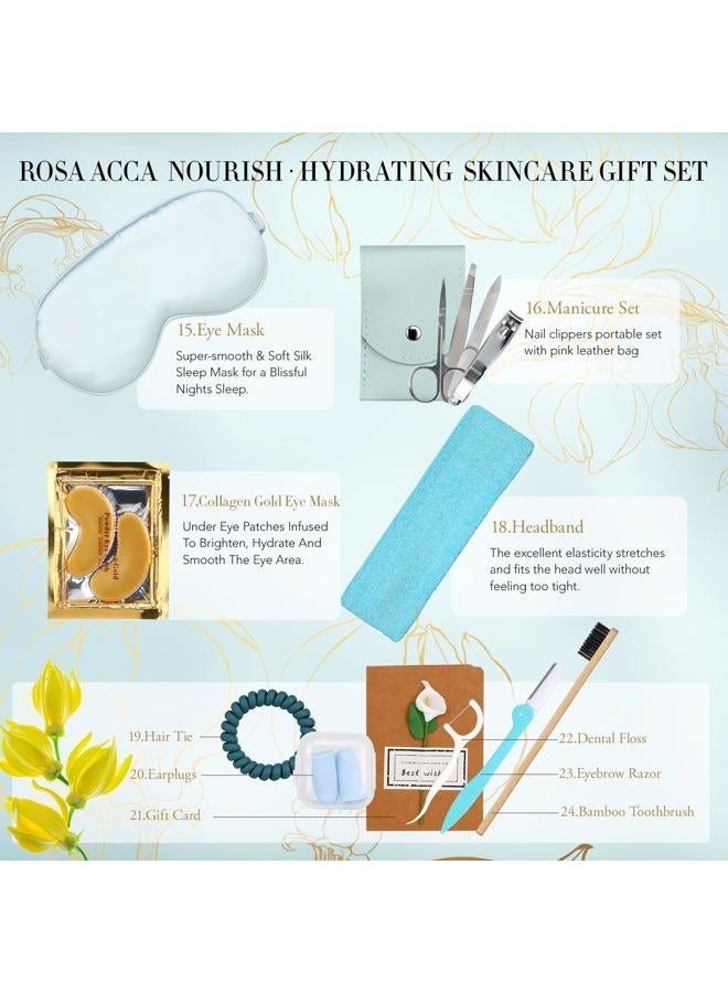 RA ROSA ACCA Spa Gifts for Women, 28pcs Ylang Ylang Facial Skin Care Set includes Face Cream,Bath Oil,Shower Accessories. Body & Facial Kit for Women, Birthday Gift for Women, Mother's Day Gift - Image 4