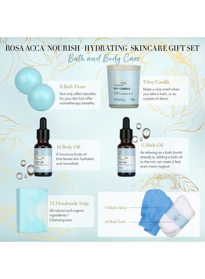 RA ROSA ACCA Spa Gifts for Women, 28pcs Ylang Ylang Facial Skin Care Set includes Face Cream,Bath Oil,Shower Accessories. Body & Facial Kit for Women, Birthday Gift for Women, Mother's Day Gift - Image 3