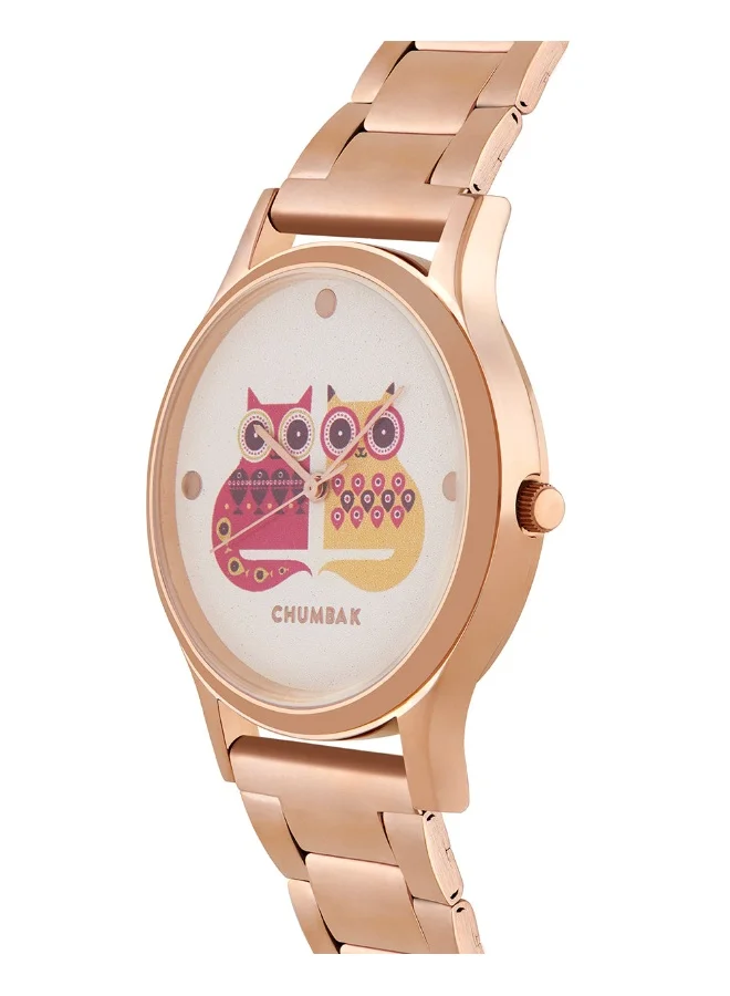 تشامباك Being Catty Watch,Stainless Steel Link Strap