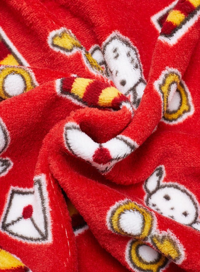 Harry Potter Baby Girls Long-Sleeve Plush Polar Fleece Bodysuit Pajamas - Baby Girl Clothes Prints (Red/White/Yellow, 6-9 Months) - Image 5