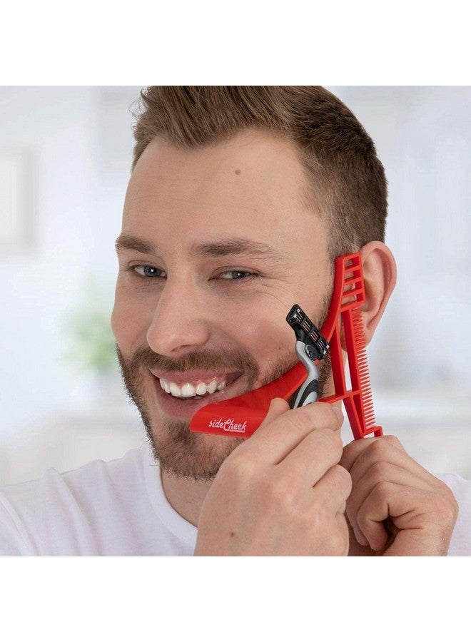 NEKMATE Sidecheek Threedimensional Beard Shaping Tool Shaving Template Beard Shaper Stencil & Guide ; Beard Lineup Tool For A Symmetric Curved Or Step Cut ; Ideal For Sideburns Jaw & Cheek Line - Image 1