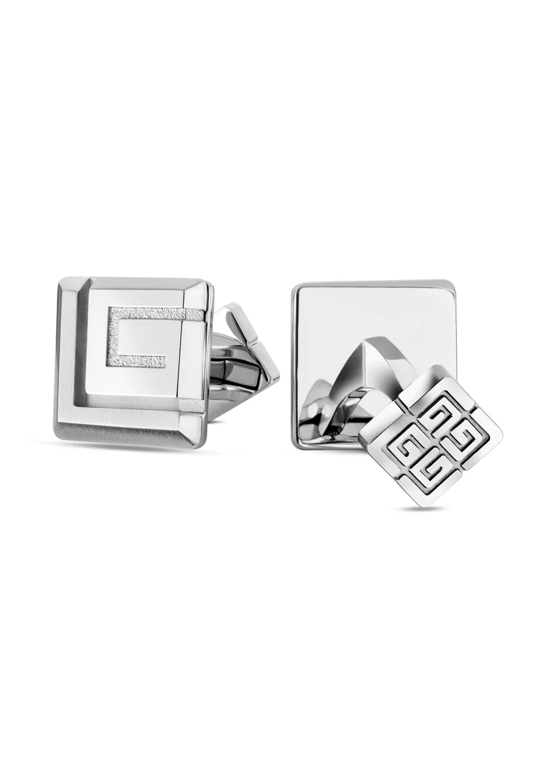Guy Laroche Alex Stainless Steel Designer Cufflinks for Men