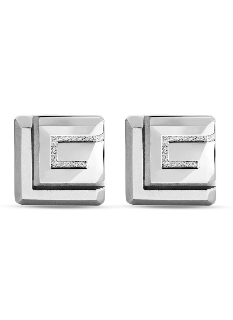 Guy Laroche Alex Stainless Steel Designer Cufflinks for Men