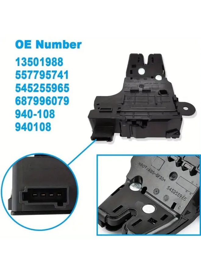 Black Trunk Lid Latch Lock Actuator Compatible for 2010 2019 Cruze Impala Malibu Sonic Camaro - Image 4