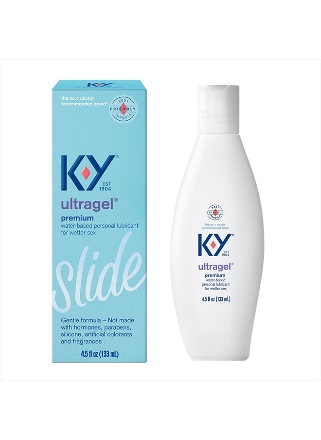 K-Y - Ultragel Water Based Personal Lubricant, pH Balanced Lube, Paraben Free, Non-Sticky, Non-Staining, 4.5 fl oz - Image 1