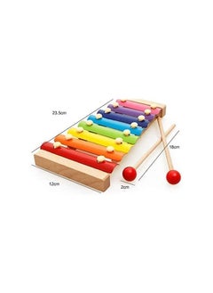 ORiTi Wooden Kids Educational Piano Xylophone, Educational Musical Instruments Toy, 8 Key Scales (Xylophone)  - Image 4