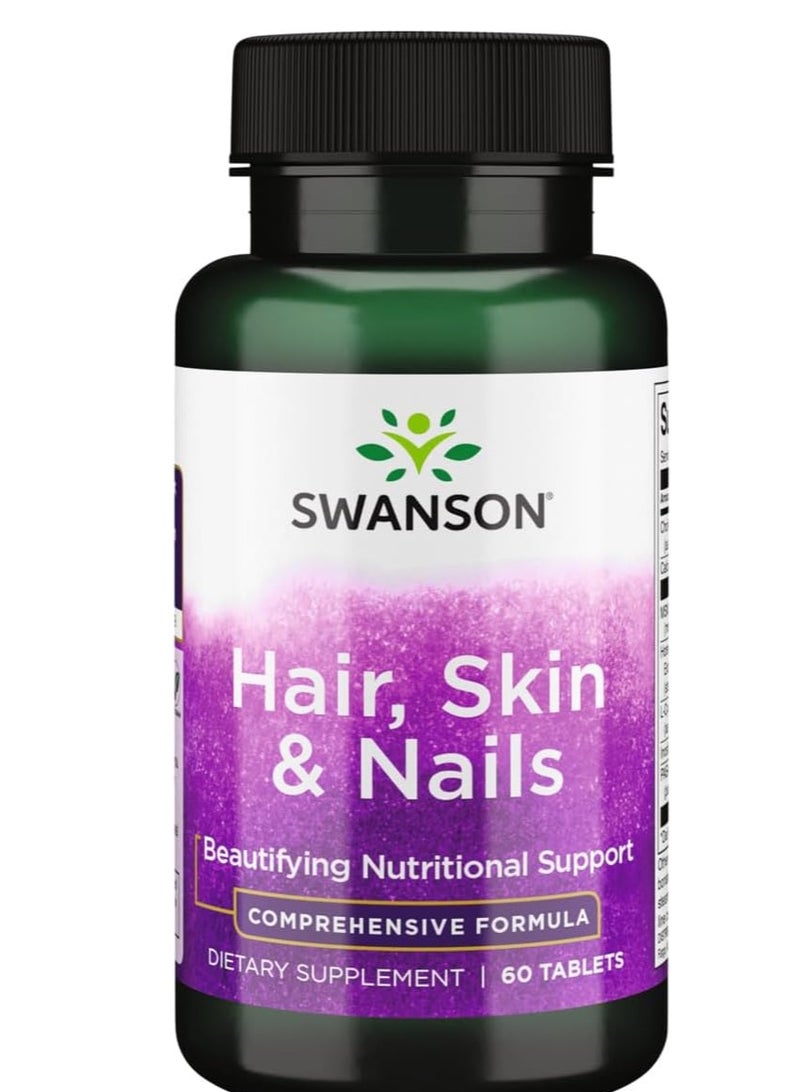 SWANSON Hair,skin and Nails 60 Tablets - Image 1