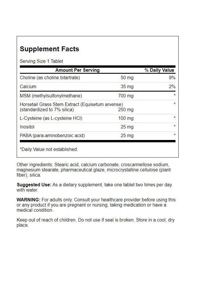 SWANSON Hair,skin and Nails 60 Tablets - Image 2