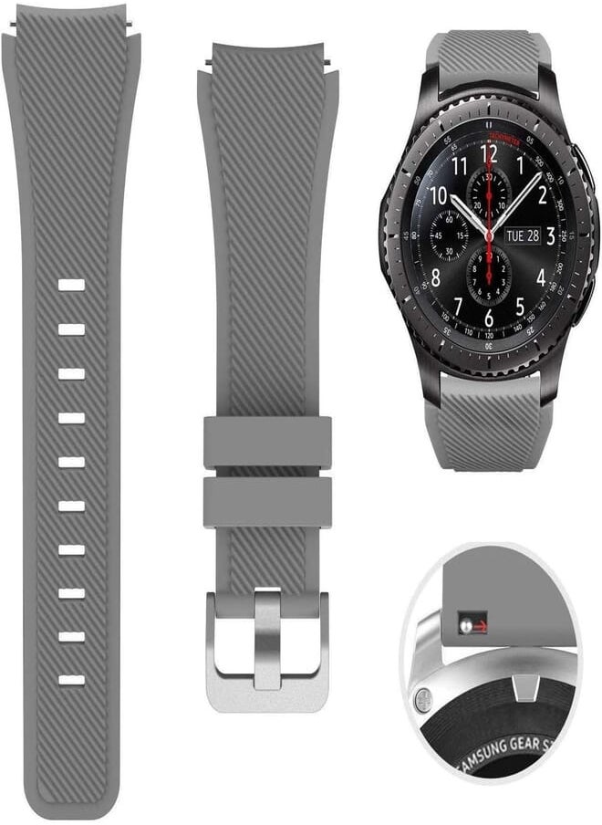 SAPU SAPU Bands for Samsung Gear S3 Frontier/Classic Watch Silicone Bracelet, Sports Silicone Band Strap Replacement Wristband for Samsung Gear S3 Frontier/S3 Classics 